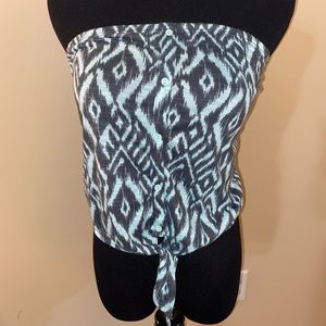 Pacsun Tribal Print Strapless Top